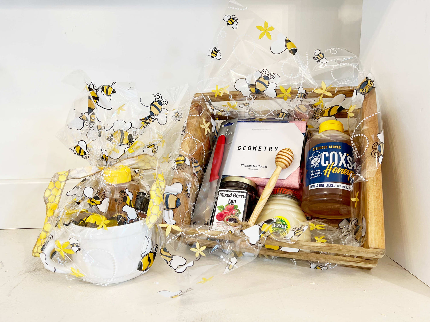 Coxs Honey Stand Gift Station. Make your own gifts. Choose a container or box, browse our honey stand, pick your favorites and decorate it. Take it home or we can mail it for you.