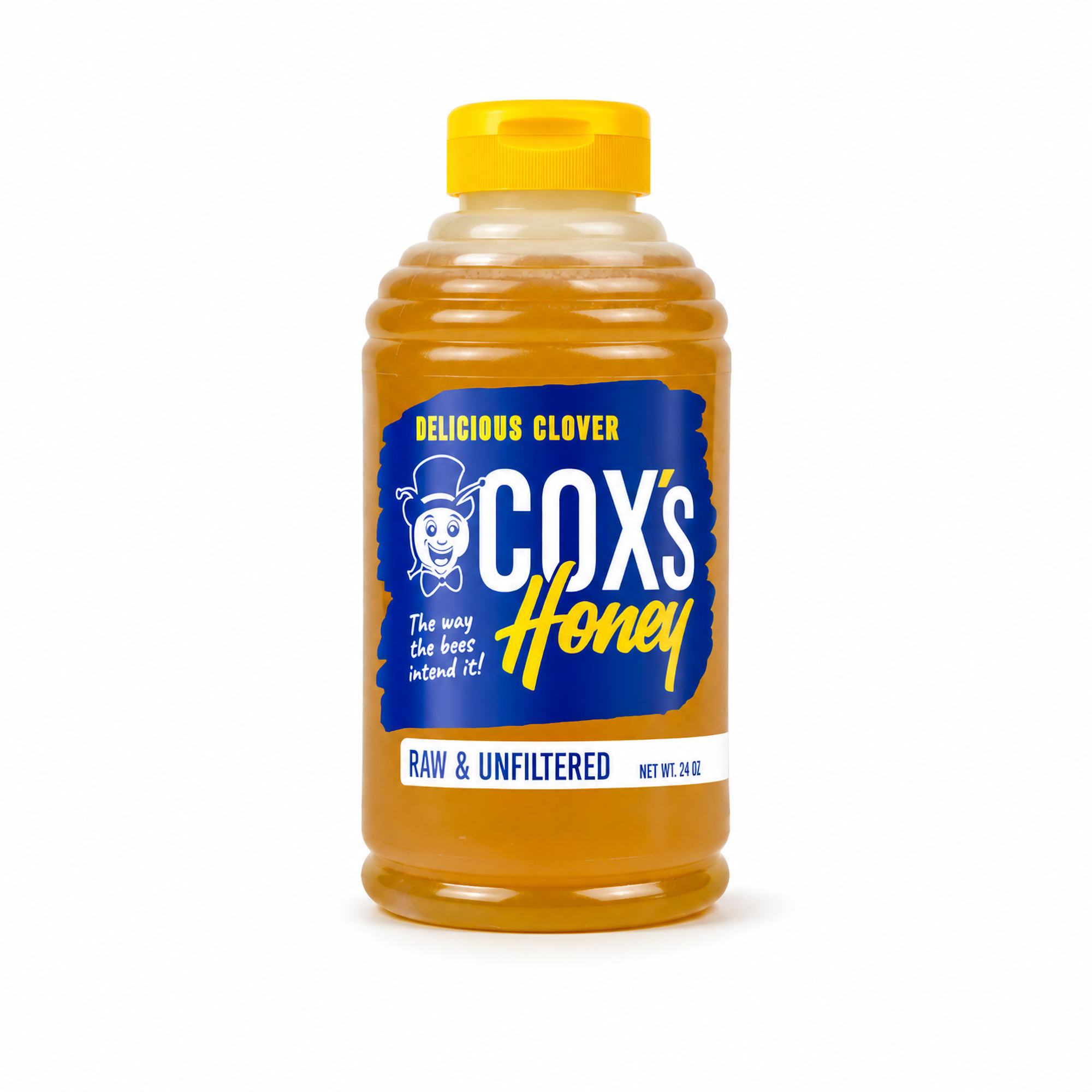 Coxs Honey 24 oz Bottle on white background 