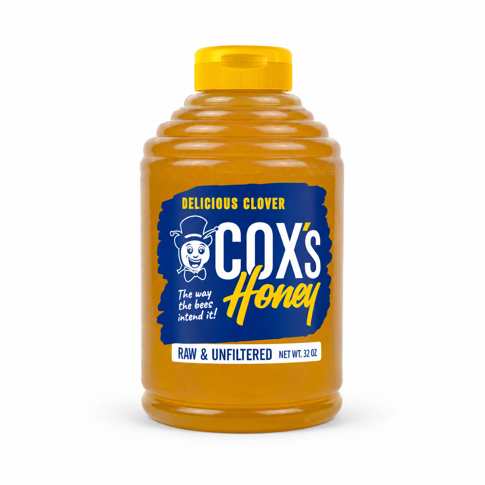 Coxs Honey 32 oz Bottle on white background 