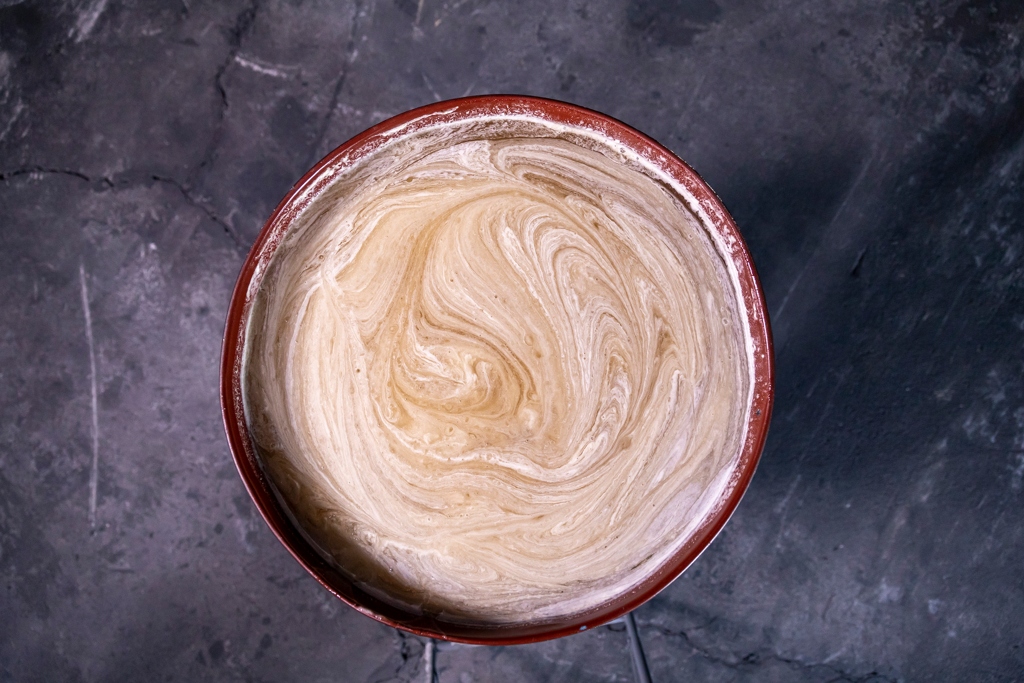 top view of a drum of raw and unfiltered clover honey
