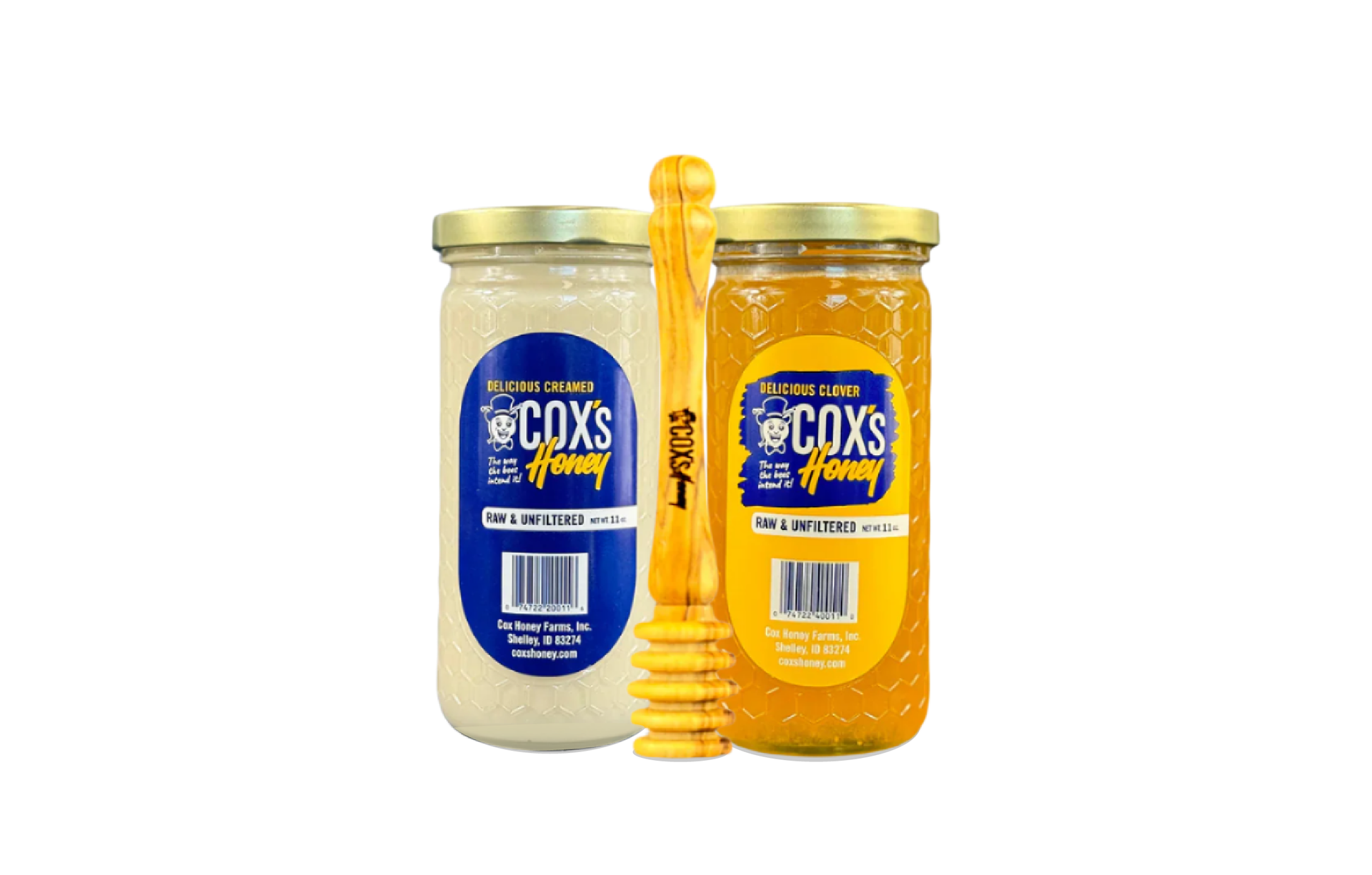 Honey Gift Set | Clover + Creamed Honey Duo with Dipper – Cox
