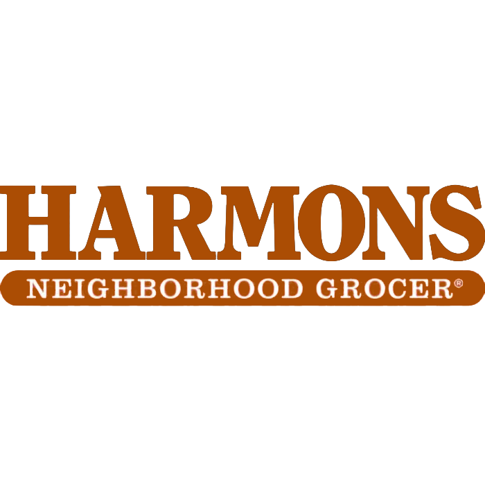 Harmons Neighborhood Grocer logo in brown on a white background
